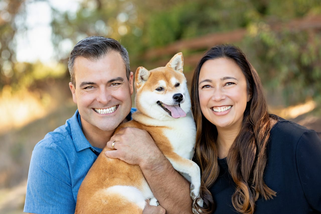 Nathan, Michelle, and dog Zoe